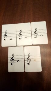 音符カード　ピアノの譜読み　トランプサイズ